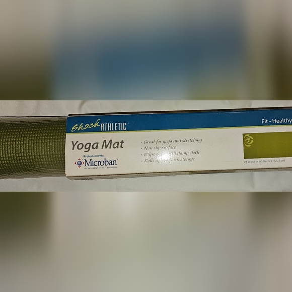 NWT Micronban 24"x68"Green Lotus Yoga Mat - Picture 4 of 5